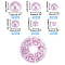 1Box ABS Plastic Imitation Pearl Dome Cabochons, Half Round, Plum, 4~12x2~6mm, about 660pcs/box