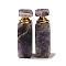 Natural Amethyst Dropper Perfume Bottle, with Golden Tone 304 Stainless Steel Findings, SPA Aromatherapy Essemtial Oil Empty Bottle, 2.35~2.4x2.4~2.45x8.1~8.4cm