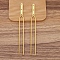 Alloy Hair Stick Findings, with Loops, Golden, 140x14mm