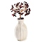 Natural Garnet Chips Money Tree Decorations, Porcelain Vase Base with Copper Wire Feng Shui Energy Stone Gift for Home Office Desktop Decoration, 48~62x140mm