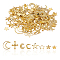 160Pcs 8 Styles Brass & Alloy Material Cabochons, Moon & Stars, Golden, 3~8x3~8x0.3~1.1mm, 20pcs/style