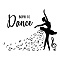 PVC Wall Stickers, for Home Living Room Bedroom Decoration, Black, Dancer Pattern, 720x330mm