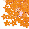 Ornament Accessories, PVC Plastic Paillette/Sequins Beads, Flower, Dark Orange, 9.5~10x10x0.4mm, Hole: 1.2mm, about 30000pcs/500g