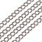 Nickel Free Iron Double Link Chains, Unwelded, Platinum Color, with Spool, link: 5mm wide, 6mm long, 0.7mm thick, about 328.08 Feet(100m)/roll