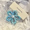 Hollowe Flower Alloy Claw Hair Clips, Hair Accessories for Girls Women, Deep Sky Blue, 60x50x40mm