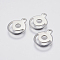 Tarnish Resistant 201 Stainless Steel Charms, Flat Round, Stamping Blank Tag, Stainless Steel Color, 12.5x10x1mm, Hole: 1mm