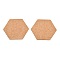 Kraft Paper Earring Displays Cards, Hexagon, Peru, 6.8x5.9x0.05cm