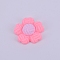 Opaque Frosted Resin Cabochon, Flower, Pearl Pink, 20x6.5mm