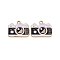 Alloy Enamel Pendants, Cadmium Free & Lead Free, Camera Charm, Black, 17x20.5x1.5mm, Hole: 2mm