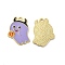 Alloy Enamel Pendants, Ghost Charm, Golden, Medium Slate Blue, 21x17x1.5mm, Hole: 1.8mm