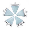 Electroplate Natural Amazonite Pendants X-G-S344-49G-1