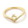 Brass Micro Pave Cubic Zirconia Rings for Women RJEW-E295-03G-2