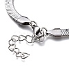Unisex 304 Stainless Steel Herringbone Chain Bracelets BJEW-O177-01B-P-2