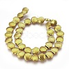 Electroplated Non-magnetic Synthetic Hematite Beads Strands G-P392-L06-1