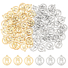 DICOSMETIC 80Pcs 2 Color 304 Stainless Steel Pendants STAS-DC0012-30-1