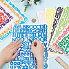 CRASPIRE 12 Sheets 12 Colors PVC Alphabet Number Stickers DIY-CP0008-66-3