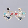 Epoxy Resin Dangle Earring & Pendant Necklace Jewelry Sets SJEW-JS01034-03-8