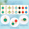 Unicraftale 8 Color 304 Stainless Steel with Glass Charms STAS-UN0048-44A-5