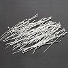100Pcs Silver Color Plated Brass Ball Head Pins X-RP0.5X40mm-S-1