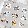 60Pcs 60 Styles PVC Plastic Cat Cartoon Stickers Sets STIC-P004-27A-8