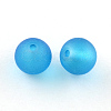 Transparent Frosted Glass Beads X-FGLA-R001-4mm-M-2