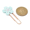 Polyester Embroidered Flower Bookmarks AJEW-JK00280-4