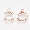 Brass Hoop Earrings KK-Q675-52RG-1