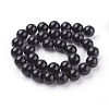 Natural Obsidian Beads Strands X-G-G099-12mm-24-2