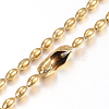 304 Stainless Steel Ball Chain Necklaces Making MAK-I008-03G-A03-1