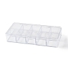 10 Grids Plastic Bead Containers with Cover CON-K002-03E-2