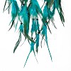 Iron Woven Web/Net with Feather Pendant Decorations AJEW-B017-04-4