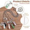 AHADERMAKER 5Pcs 5 Style Glass Imitation Gemstone Bullet Pendant Necklaces Set NJEW-GA0001-04-4