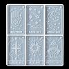 The Sun/Star/World Tarot Card DIY Pendant Silicone Molds Set DIY-A046-04-3