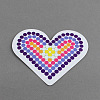Heart DIY Fuse Beads Cardboard Templates X-DIY-S002-15A-1