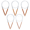 CHGCRAFT 5Pcs 5 Style Bamboo Circular Knitting Needles DIY-CA0001-01-1