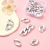 20Pcs Opaque Spray Painted Acrylic Linking Rings OACR-YW0001-53B-5