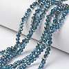 Electroplate Transparent Glass Beads Strands EGLA-A034-T1mm-Q12-1