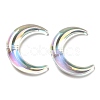 Transparent UV Plating Acrylic Beads X-OACR-H022-03-1