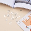 201 Stainless Steel Letter Charms STAS-S036-M-7