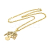 304 Stainless Steel Necklaces NJEW-Q338-14G-2