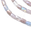 Gradient Color Electroplate Glass Bead Strands X-GLAA-E042-01B-3