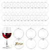 Flat Round Transparent Acrylic Wine Glass Charms AJEW-AB00109-1