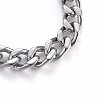 304 Stainless Steel Curb Chain Necklaces NJEW-H493-03P-2