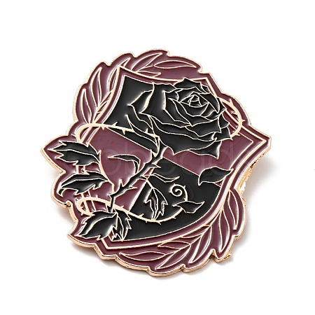 Rose Flower Enamel Pin JEWB-G014-H06-1