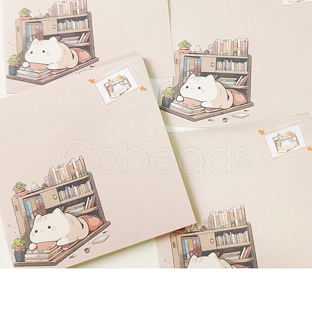 Cartoon Square with Cat Pattern Memo Pad Sticky Notes PW-WG80660-04-1