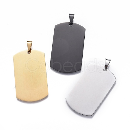 201 Stainless Steel Stamping Blank Tag Pendants STAS-O044-122-1