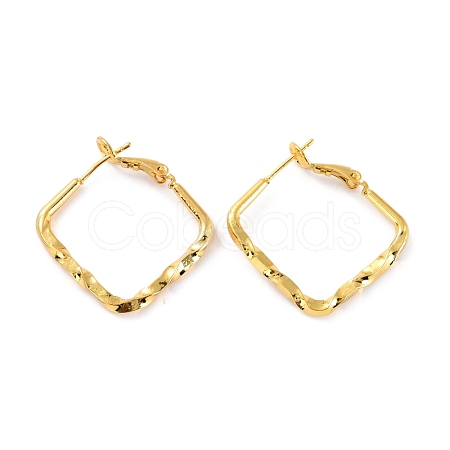 Brass Hoop Earrings EJEW-C002-22G-RS-1