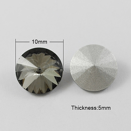 Glass Pointed Back Rhinestone RGLA-R003-10mm-10-1