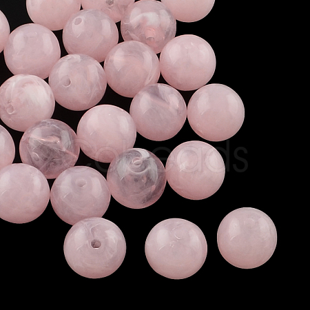 Acrylic Imitation Gemstone Beads OACR-R029-10mm-25-1