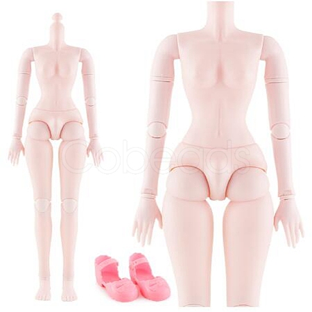 Plastic Female Movable Joints Action Figure Body DOLL-PW0001-216C-1